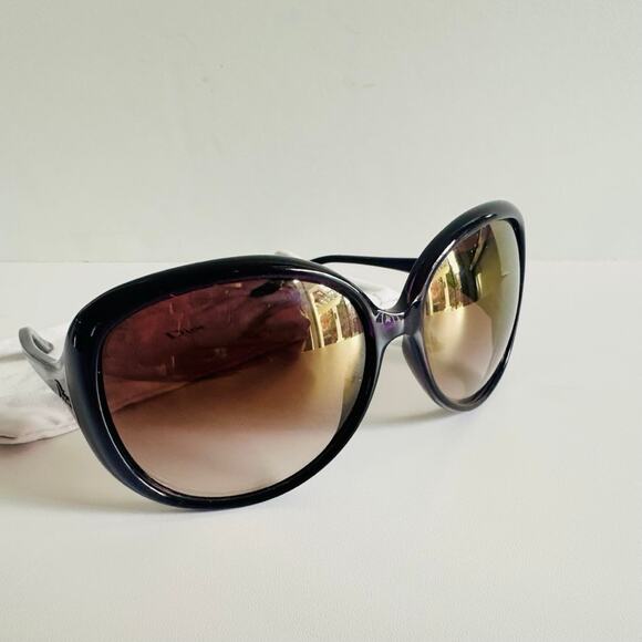 Dior Cocotte Oversized Purple Mirror Gradient Lense Sunglasses Italy Large Wrap - Picture 2 of 7